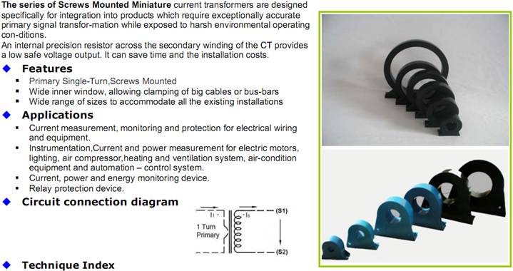 Screws Mounted Series Mini CT